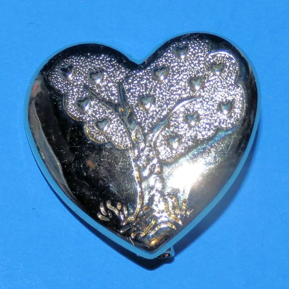 Vintage The Variety Club Tree of Life Brooch Pin Heart Shape Love Signed - Picture 4 of 6